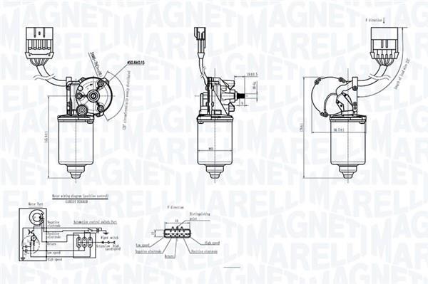 Moteur d'essuie-glace MAGNETI MARELLI ref. 064300420010