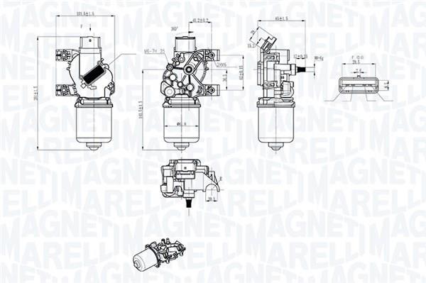 Motor de limpa-vidros MAGNETI MARELLI ref. 064043803010