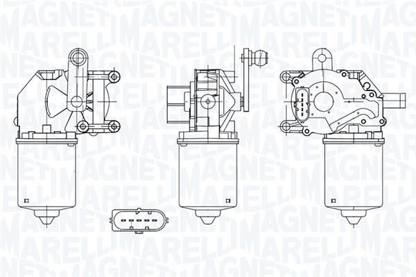 Moteur d'essuie-glace MAGNETI MARELLI ref. 064050002010