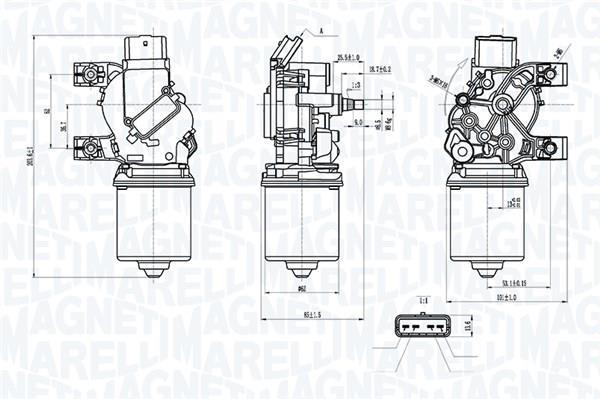 Motor del limpiaparabrisas MAGNETI MARELLI ref. 064360300010