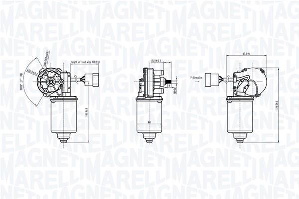 Motor de limpa-vidros MAGNETI MARELLI ref. 064370500010