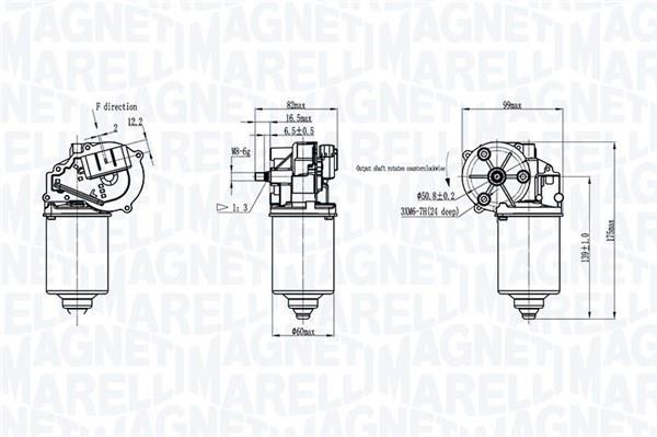 Motor del limpiaparabrisas MAGNETI MARELLI ref. 064371500010