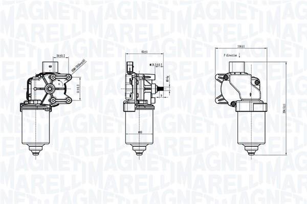 Moteur d'essuie-glace MAGNETI MARELLI ref. 064372300010