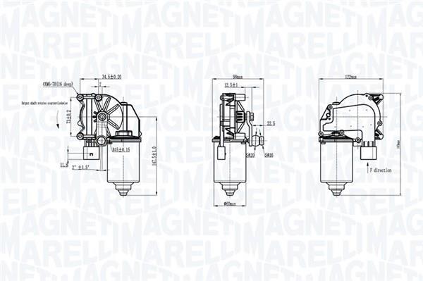 Moteur d'essuie-glace MAGNETI MARELLI ref. 064373010010