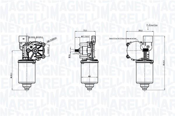 Moteur d'essuie-glace MAGNETI MARELLI ref. 064375100010