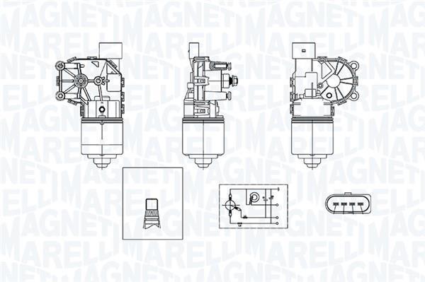 Motor del limpiaparabrisas MAGNETI MARELLI ref. 064376090010