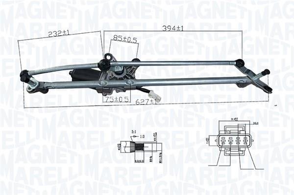 Moteur d'essuie-glace MAGNETI MARELLI ref. 064376900010