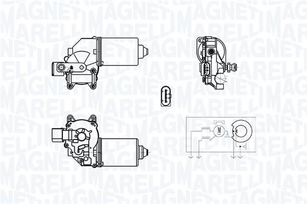 Moteur d'essuie-glace MAGNETI MARELLI ref. 064378400010
