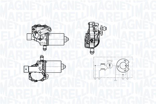 Motor del limpiaparabrisas MAGNETI MARELLI ref. 064378900010