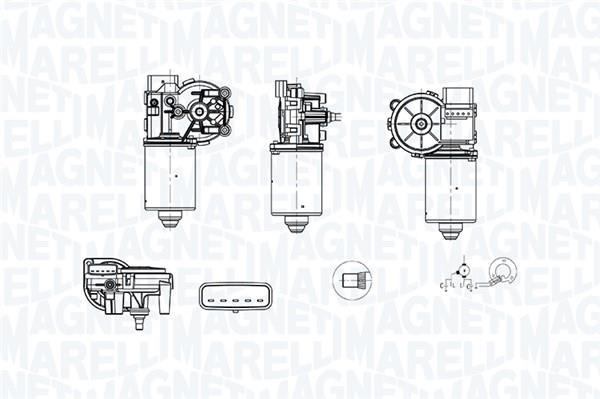 Moteur d'essuie-glace MAGNETI MARELLI ref. 064379100010