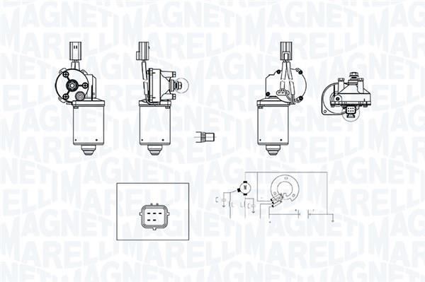 Moteur d'essuie-glace MAGNETI MARELLI ref. 064379200010