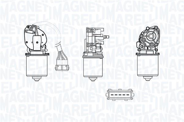Moteur d'essuie-glace MAGNETI MARELLI ref. 064379500010