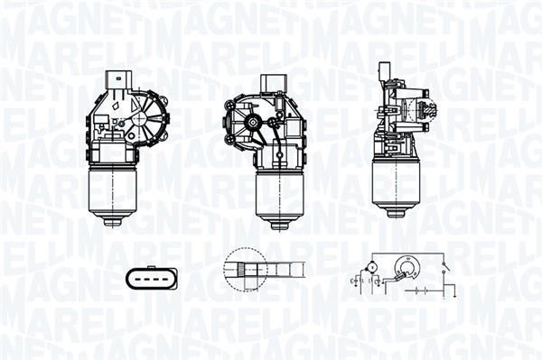 Moteur d'essuie-glace MAGNETI MARELLI ref. 064380000010
