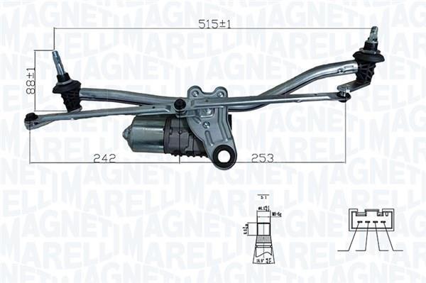 Mécanisme d'essuie glace des phares MAGNETI MARELLI ref. 064351745010