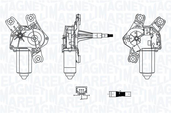 Moteur d'essuie-glace MAGNETI MARELLI ref. 064061100010