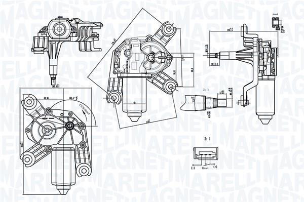 Moteur d'essuie-glace MAGNETI MARELLI ref. 064070800010