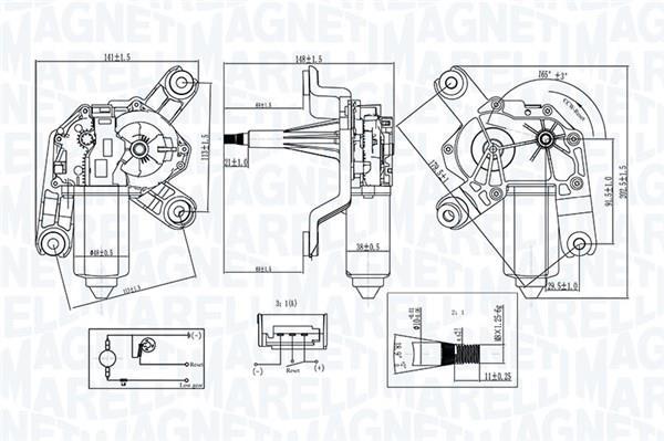 Motor de limpa-vidros MAGNETI MARELLI ref. 064070900010