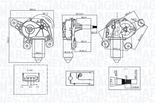 Motor del limpiaparabrisas MAGNETI MARELLI ref. 064071100010