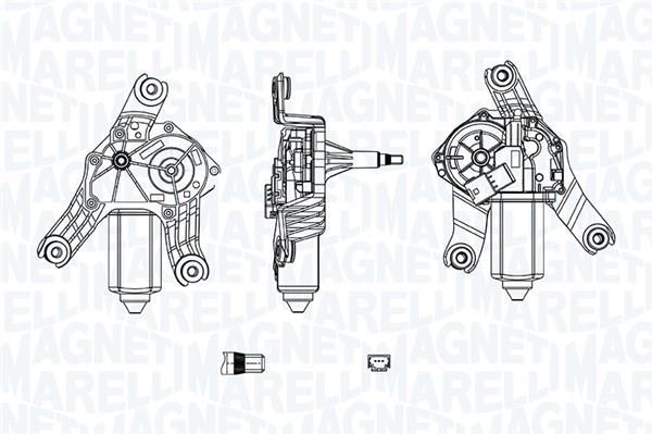 Motor de limpa-vidros MAGNETI MARELLI ref. 064071300010