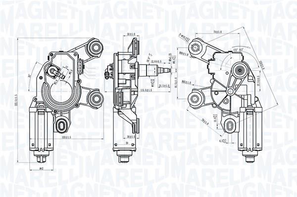 Motor de limpa-vidros MAGNETI MARELLI ref. 064073000010