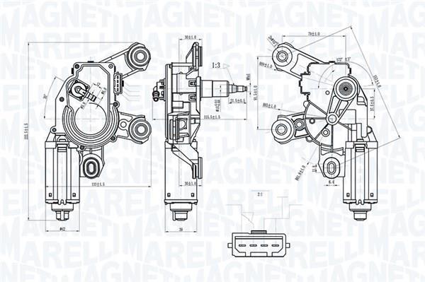 Motor del limpiaparabrisas MAGNETI MARELLI ref. 064075300010