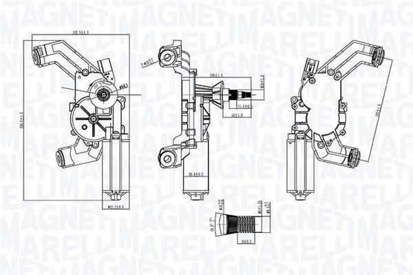 Motor del limpiaparabrisas MAGNETI MARELLI ref. 064075900010
