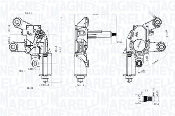 Motor del limpiaparabrisas MAGNETI MARELLI ref. 064076000010