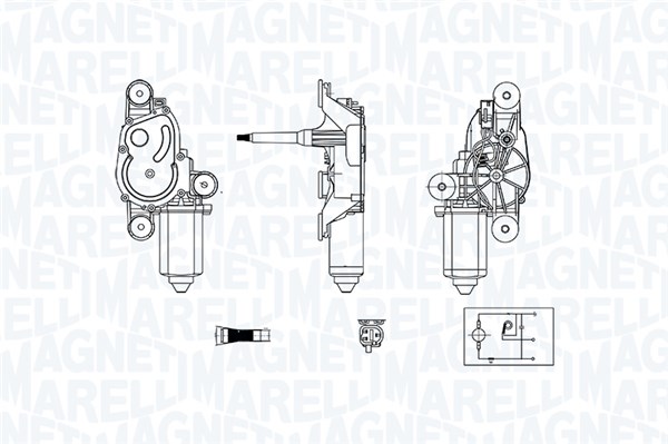 Motor de limpa-vidros MAGNETI MARELLI ref. 064076500010