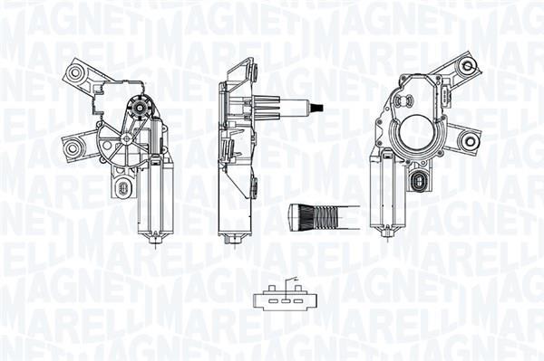 Motor del limpiaparabrisas MAGNETI MARELLI ref. 064076700010