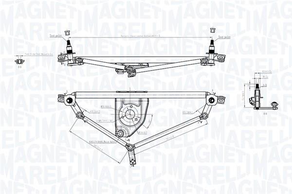 Varillaje de limpiaparabrisas MAGNETI MARELLI ref. 085570705010