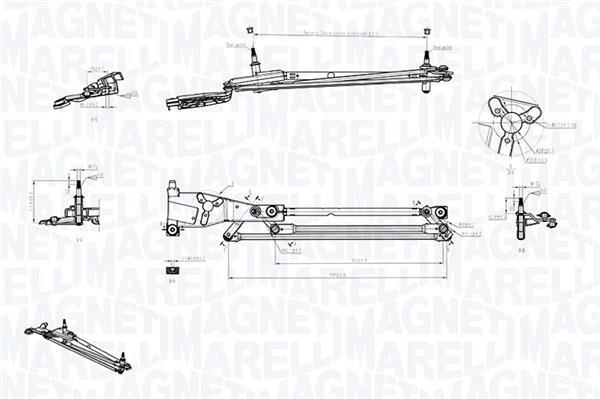 Varillaje de limpiaparabrisas MAGNETI MARELLI ref. 085570706010