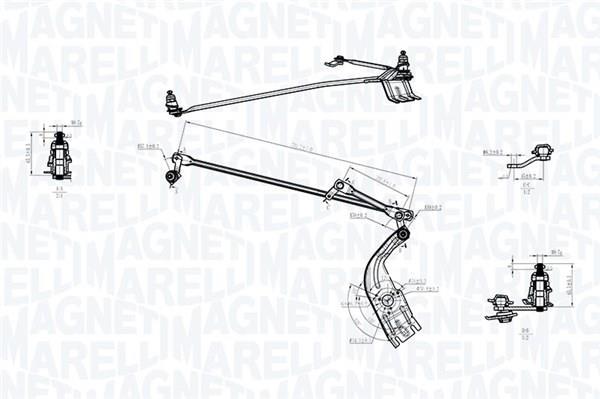 Tringlerie d'essuie-glace MAGNETI MARELLI ref. 085570708010