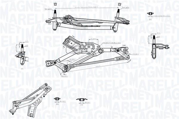 Tringlerie d'essuie-glace MAGNETI MARELLI ref. 085570709010