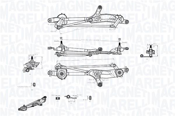 Tringlerie d'essuie-glace MAGNETI MARELLI ref. 085570711010