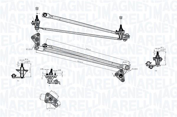 Tringlerie d'essuie-glace MAGNETI MARELLI ref. 085570713010