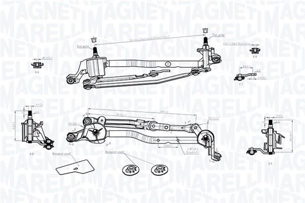 Tringlerie d'essuie-glace MAGNETI MARELLI ref. 085570714010