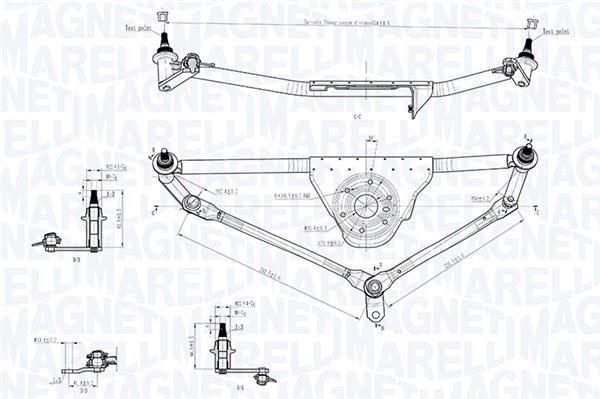 Tringlerie d'essuie-glace MAGNETI MARELLI ref. 085570726010