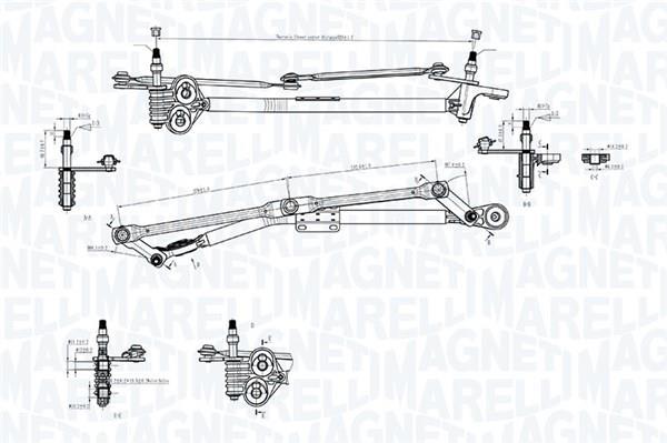 Tringlerie d'essuie-glace MAGNETI MARELLI ref. 085570727010