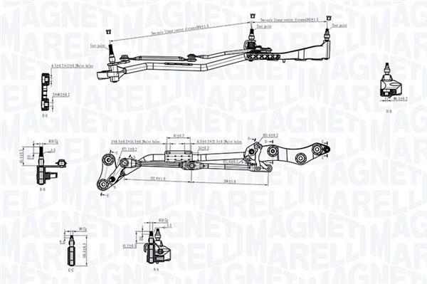 Tringlerie d'essuie-glace MAGNETI MARELLI ref. 085570730010