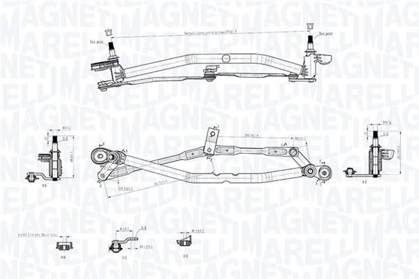 Tringlerie d'essuie-glace MAGNETI MARELLI ref. 085570731010