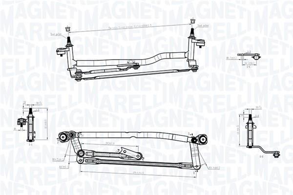 Tringlerie d'essuie-glace MAGNETI MARELLI ref. 085570733010