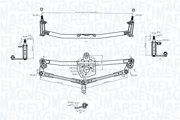 Tringlerie d'essuie-glace MAGNETI MARELLI ref. 085570734010