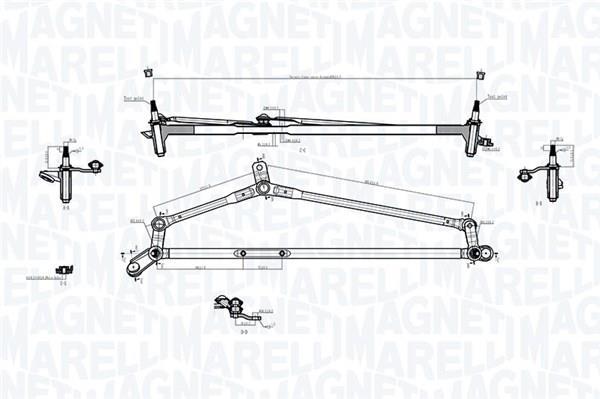Tringlerie d'essuie-glace MAGNETI MARELLI ref. 085570737010