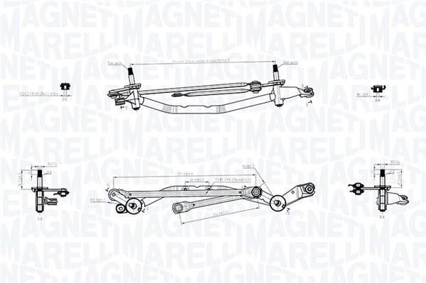Tringlerie d'essuie-glace MAGNETI MARELLI ref. 085570739010