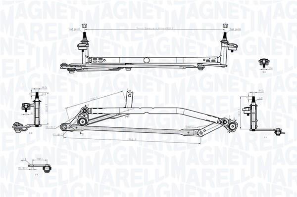 Tringlerie d'essuie-glace MAGNETI MARELLI ref. 085570741010