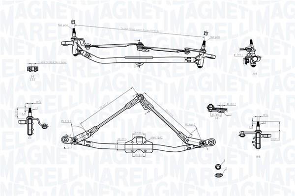 Tringlerie d'essuie-glace MAGNETI MARELLI ref. 085570744010