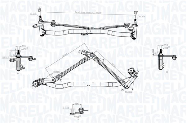 Tringlerie d'essuie-glace MAGNETI MARELLI ref. 085570746010