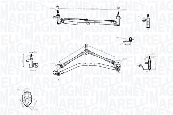 Tringlerie d'essuie-glace MAGNETI MARELLI ref. 085570747010