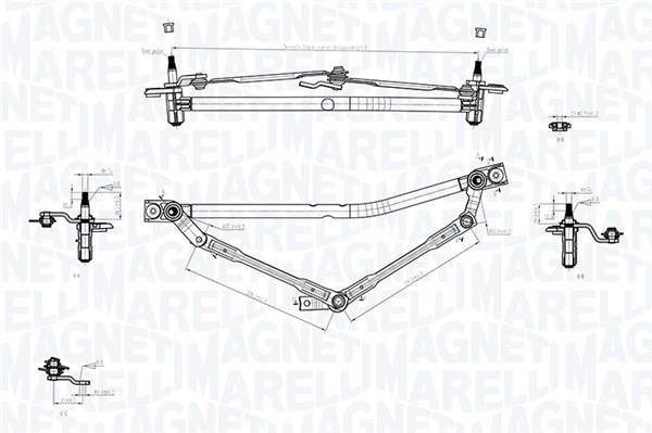 Tringlerie d'essuie-glace MAGNETI MARELLI ref. 085570749010