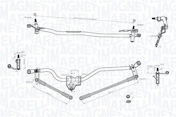 Varillaje de limpiaparabrisas MAGNETI MARELLI ref. 085570750010